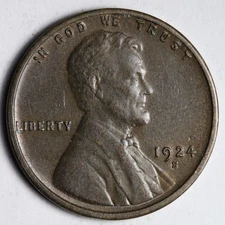 1924-S Lincoln Wheat Cent Penny AU++/UNC E344 GDNM
