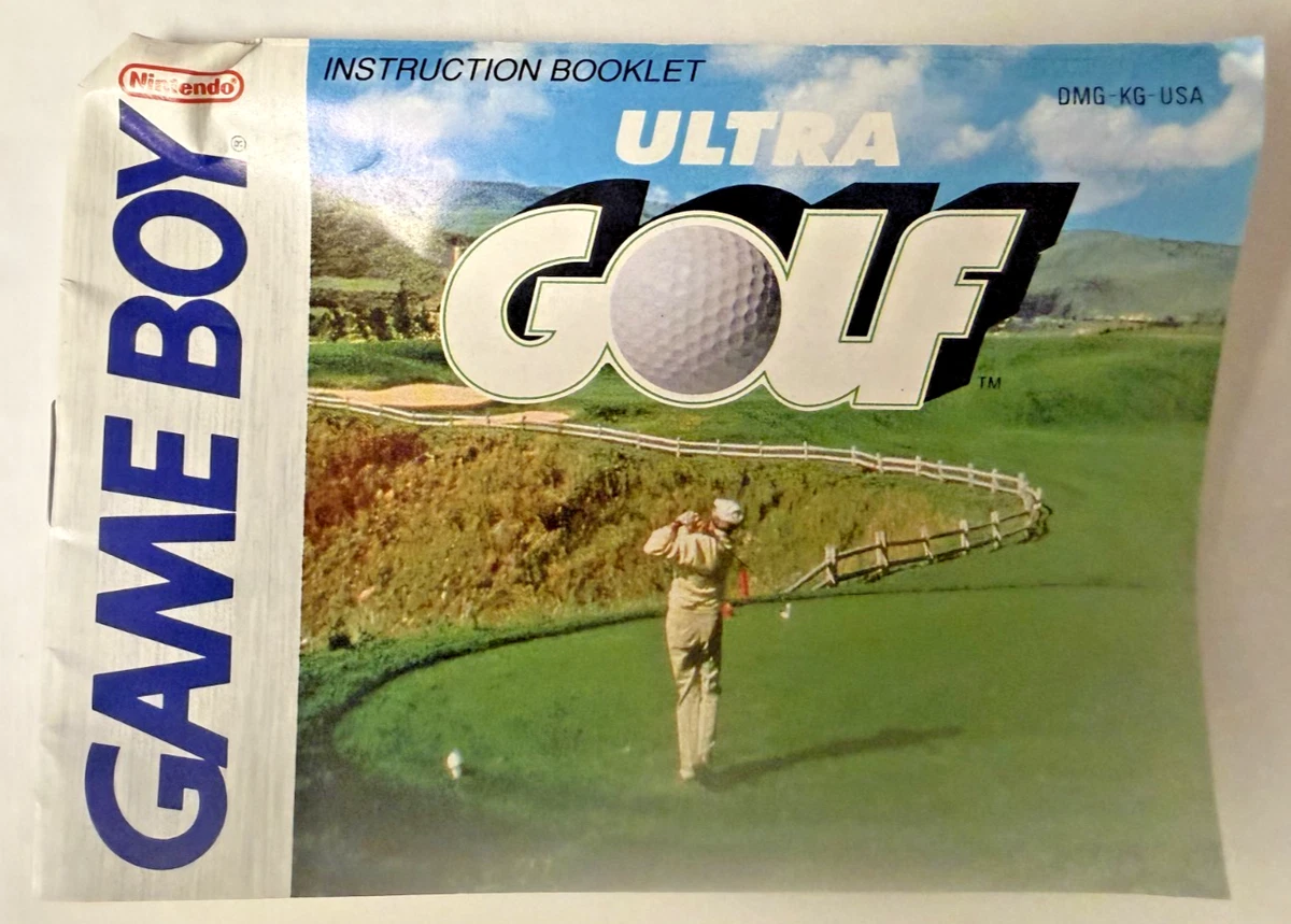 Ultra Golf para Nintendo Game Boy (1992), cartucho EE. UU. DMG-KG-EE. UU., con manual