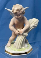 Dressden Karl Klette Cherub Cupid Figure wheat harvest