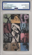 TAYLOR SWIFT SIGNED The Eras Tour AUTOGRAPH Poster Photograph Card PSA DNA COA