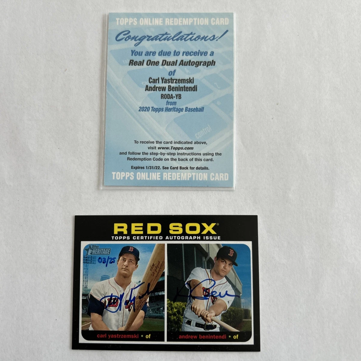 Andrew Benintendi Autograph Baseball Cards for sale | eBay