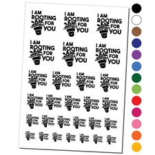 I am Rooting for You Plant Pun Encouragement Temporary Tattoo Set
