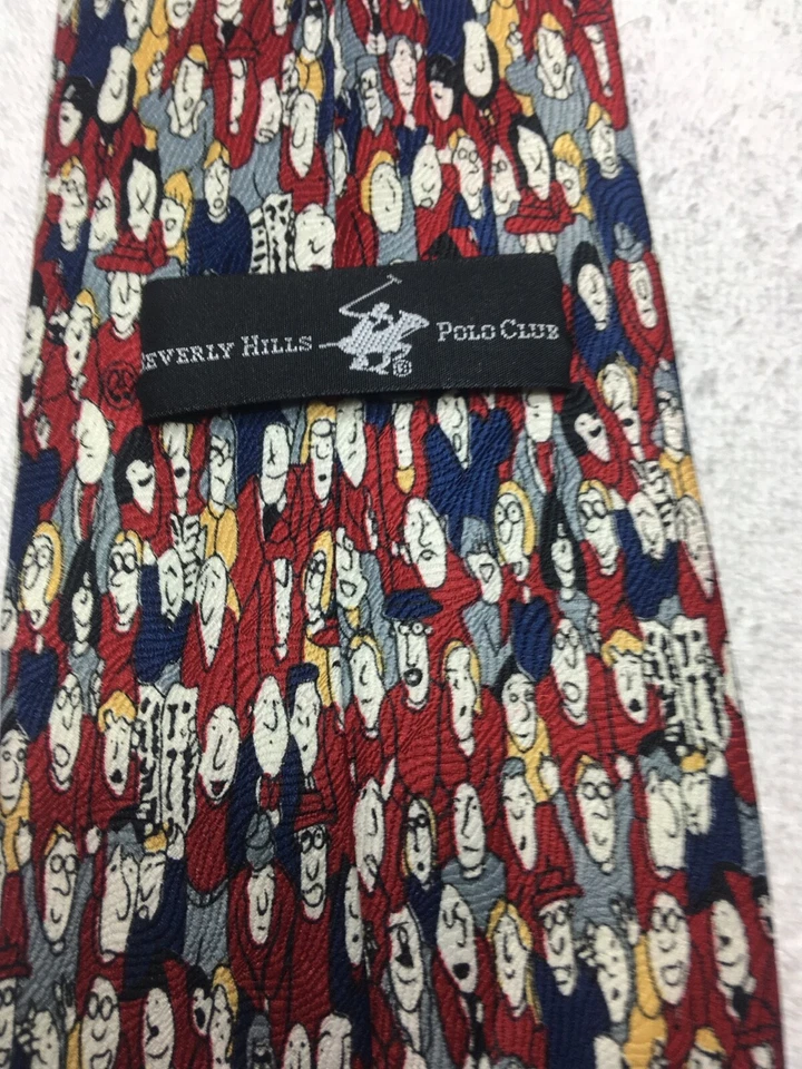 BEVERLY HILLS POLO HOMBRE CORBATA ROJO CON CIEN CARAS MARATÓN 4 X 59 Foto 4 de 4