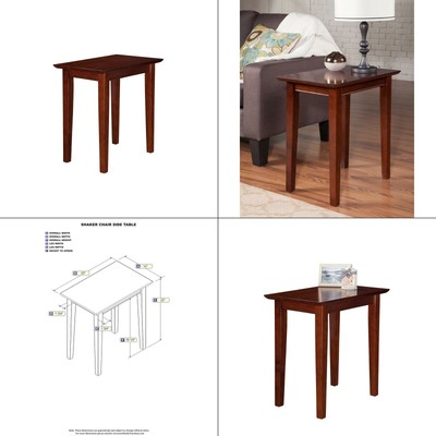 Silla Coctelera Nogal Mesa Lateral Atlantic Furniture Final Ebay