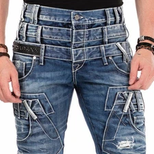 Cipo & Baxx TRIPLE LAYER mens Jeans denim straight cut all sizes