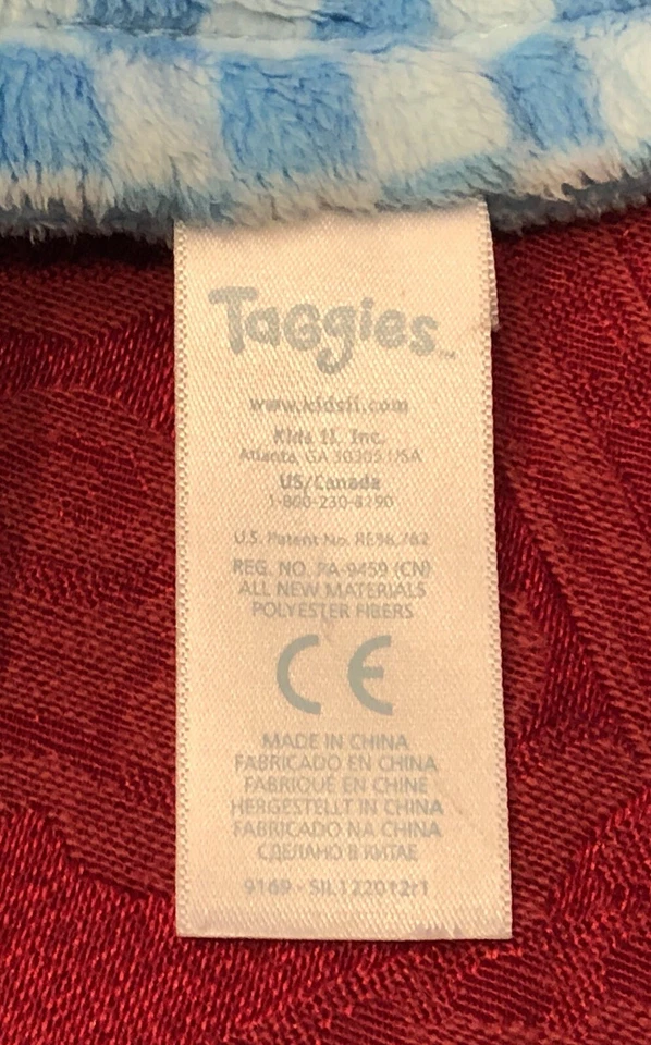 Taggies Azul Niños Suave Vellón Lovey Manta de Seguridad Coche Avión Tren Camión 12" Foto 3 de 3