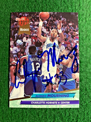 1993 Fleer Ultra #234 RC Auto Alonzo Mourning Charlotte Hornets 