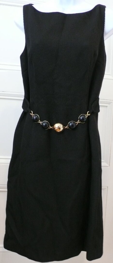 short black dress with gold belt womens belt cinch waist new hot stamping