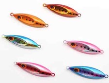 5 Flat Slow Pitch Fall Glow Vertical Jig Jigging Fishing Lure Tackle 40g,80g,100