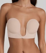 Fashion Forms Womens Beige U Plunge Backless Strapless Bra Size A