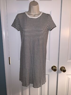 Lou Grey Women's Size XS Striped Black White Tee Shirt Dress