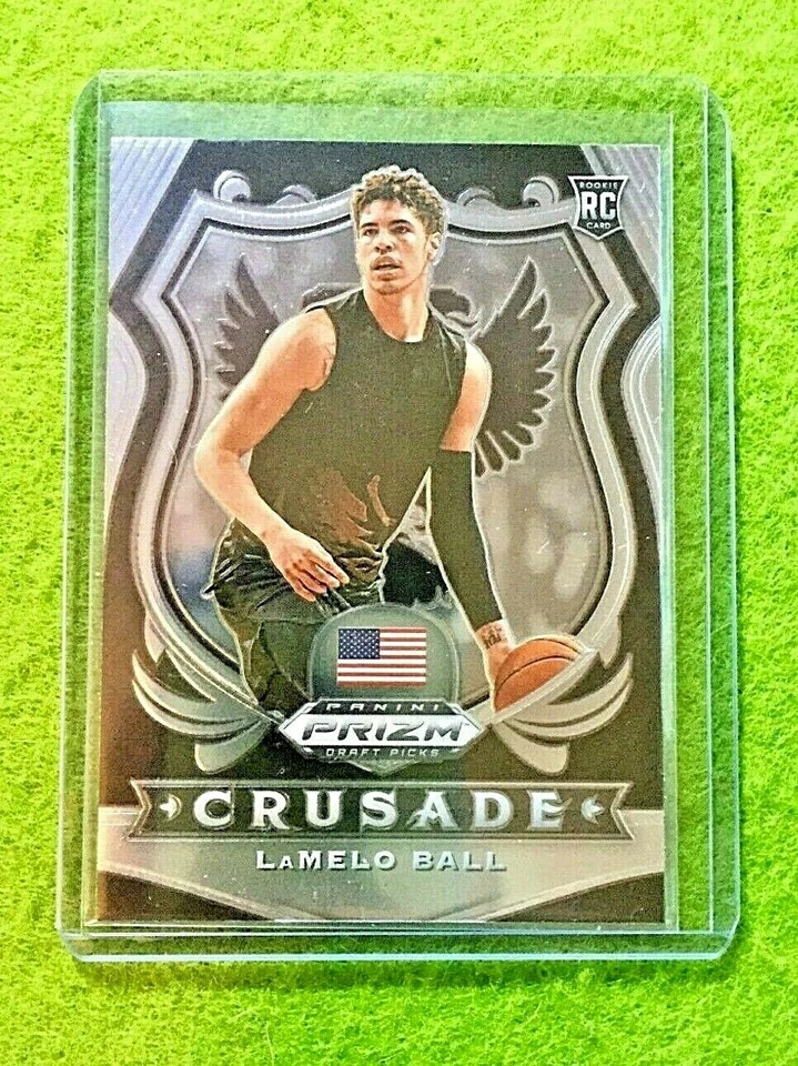 LAMELO BALL PRIZM ROOKIE CRUSADE CARD JERSEY #1 HORNETS RC  2020 Panini Prizm