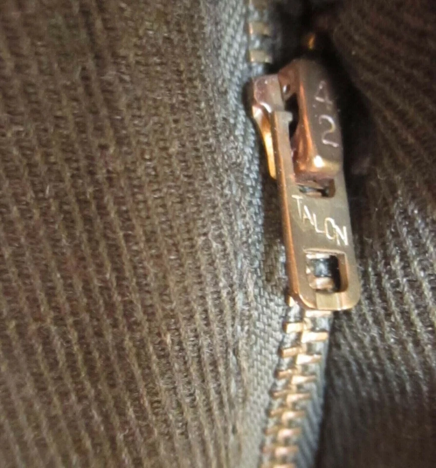 Vintage Mens Cabelas Pants 36x29 FIT 1980's GREEN SUSPENDER BUTTON GABARDINE USA - Image 4 of 4