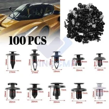 100Pcs Trunk Screw Rivets Set Car Bumper Fender For Auto Plastic Fastener Clip
