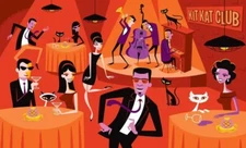 Shag Print "Hot Cat Jazz" Unframed Serigraph /100 Josh Agle