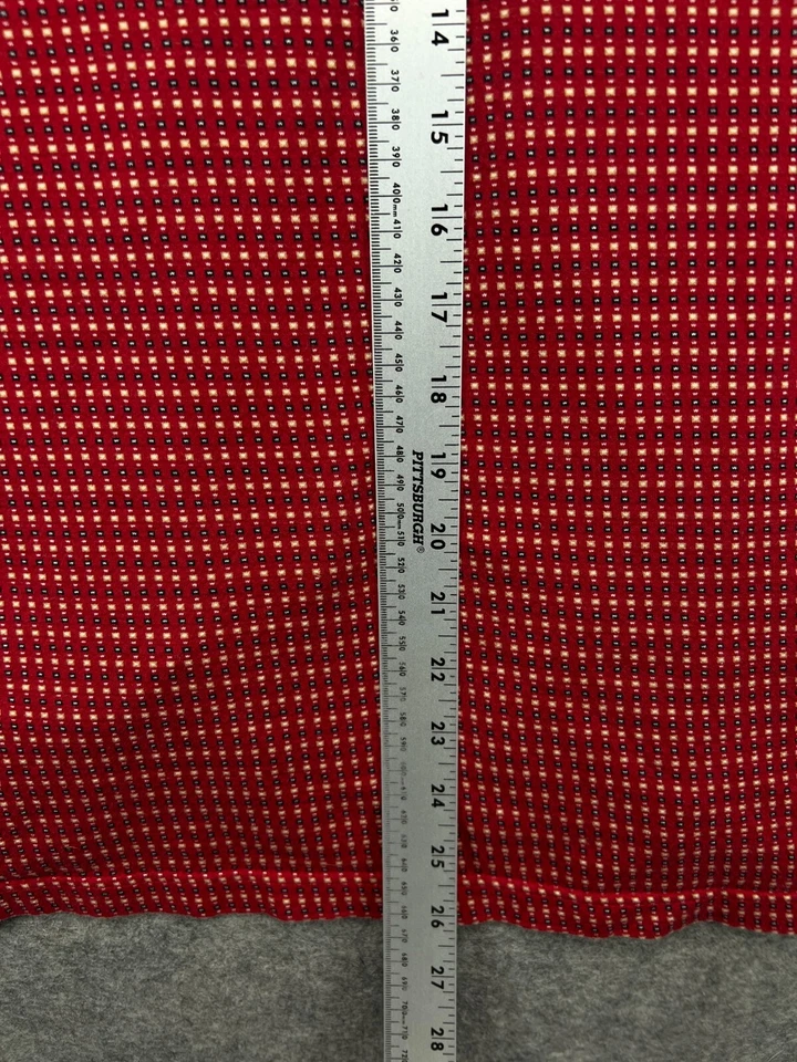 Рубашка-поло Bolle для гольфа мужская большая красная с геометрическим узором короткий рукав 60-е 2 слоя мерсеризованная - Изображение 3 из 4