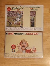 2x Coca Cola Program In Advertisement Poster Referee Signals