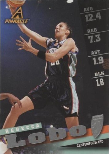 REBECCA LOBO 1997 PINNACLE WNBA ROOKIE SIGNED AUTOGRAPHED CARD BAS