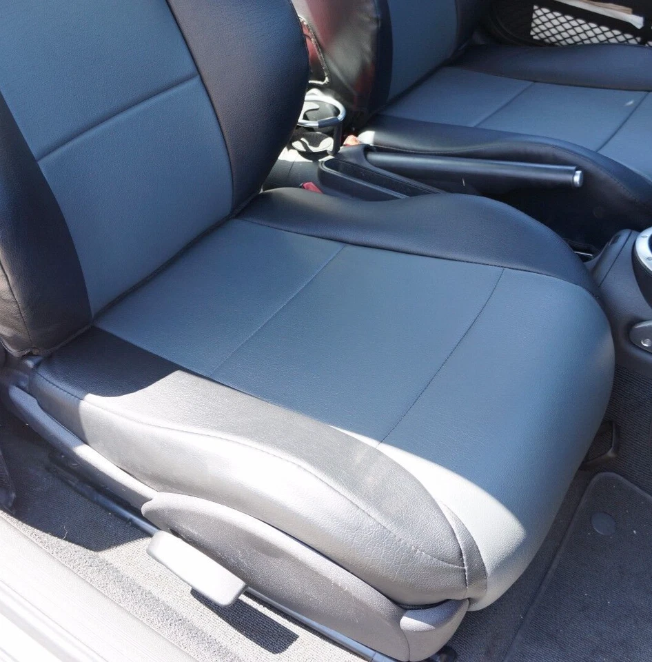 for AUDI TT 1999-2006 IGGEE S.LEATHER CUSTOM FIT 2 FRONT SEAT COVERS 13 COLORS - Image 2 of 4