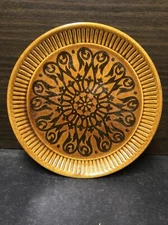 Vintage Large Heavy 10-1/4” Round Hand Painted Plate/ Platter Unmarked