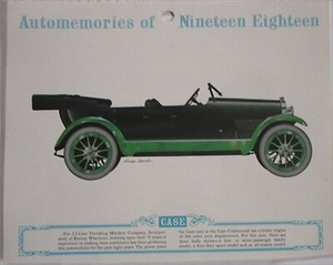1918 Case Touring car calendar print (green & black, no top)