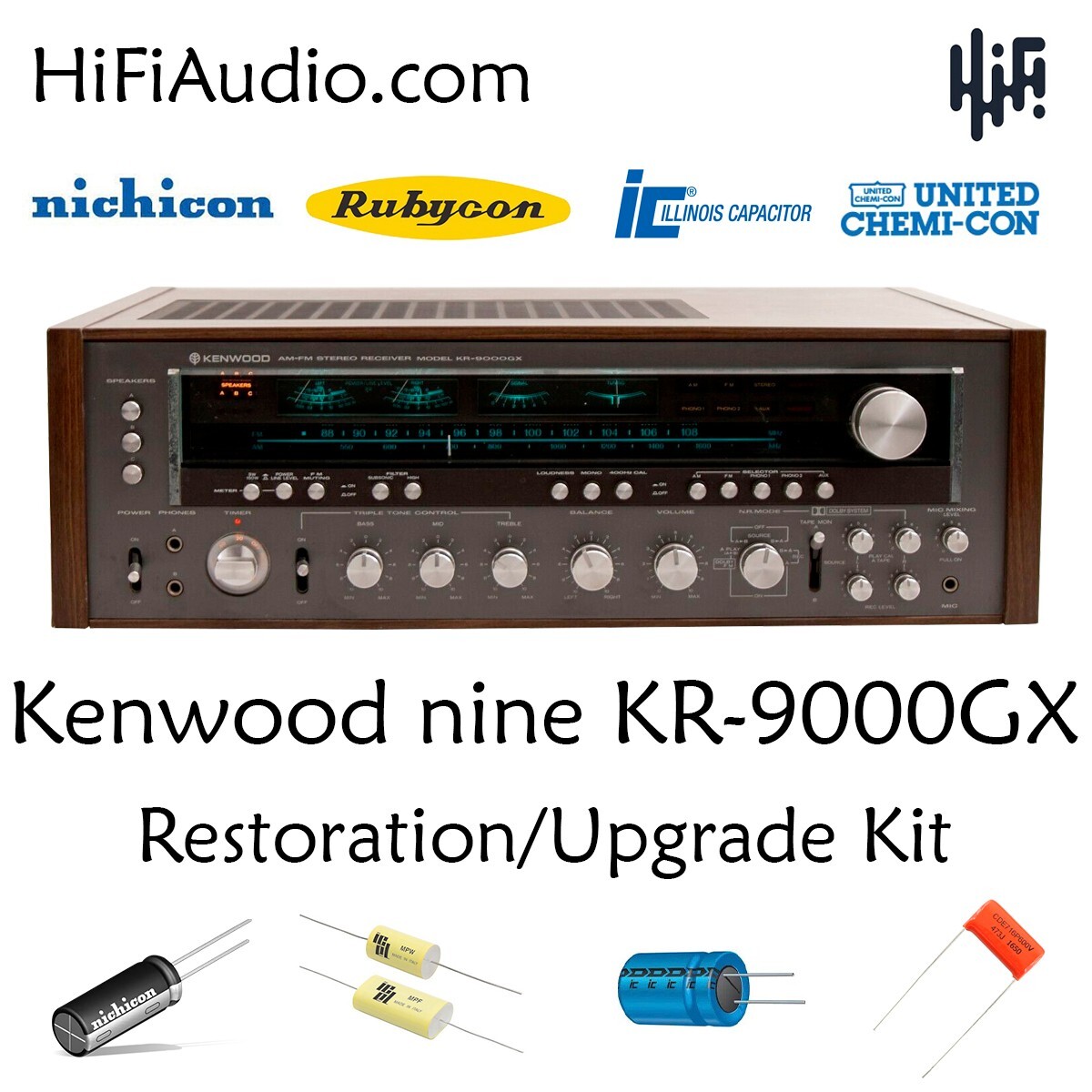 Kenwood KR-9000GX rebuild restoration recap upgrade kit repair