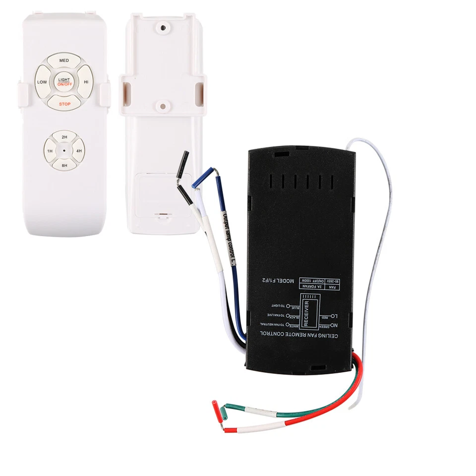 Universal Wireless Remote Control and Receiver Kits for Ceiling Fan Lamp Home - Image 3 of 4