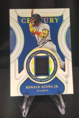 Panini 2022 National Treasures - Ronald Acuna Jr. - Century Materials Gold /25
