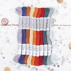 Premium Cotton Embroidery Floss Set In Autumn Harvest Colors - Six Strand Thread
