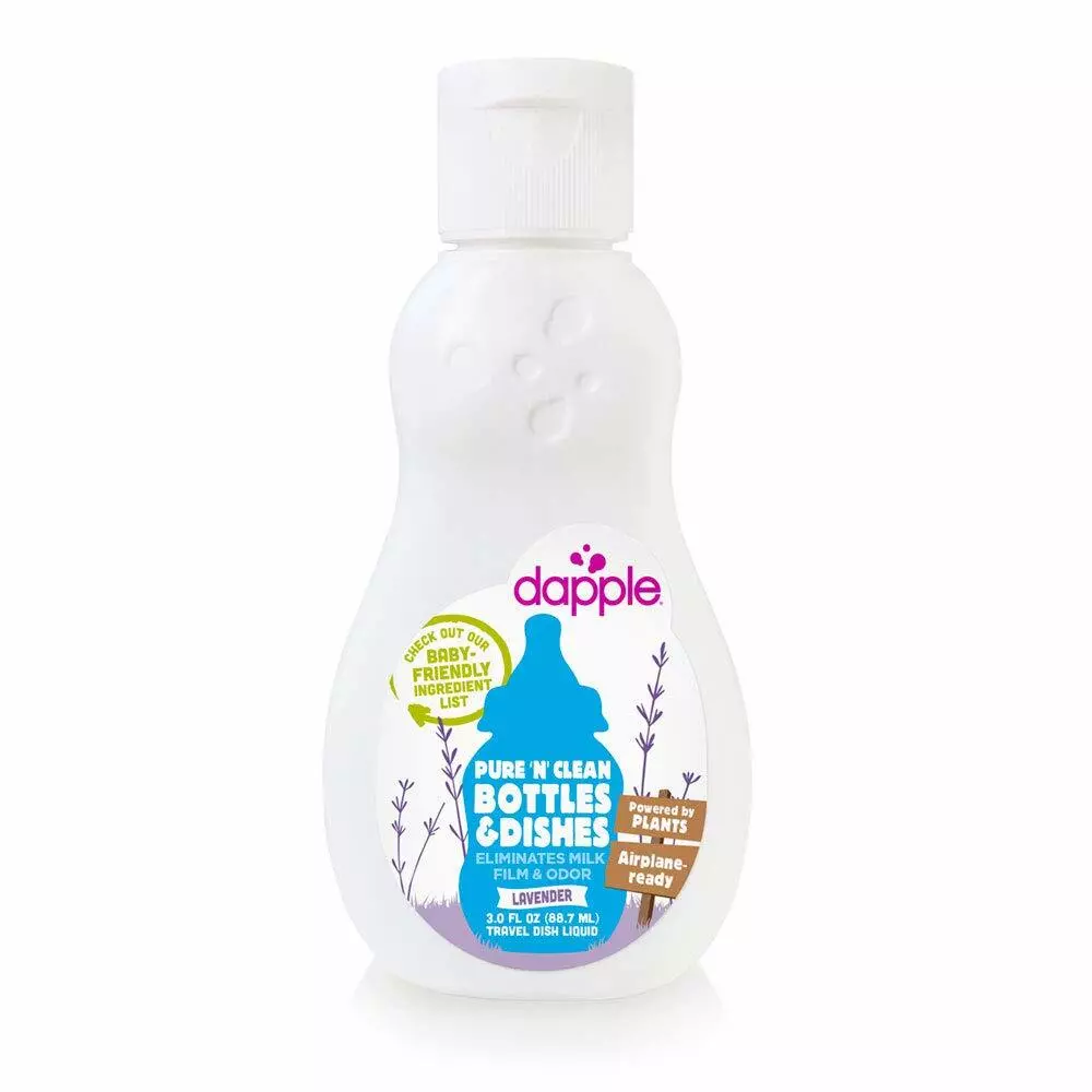 Dapple Baby Bottle And Dish Liquid - Lavender - Travel Size - 3 Oz