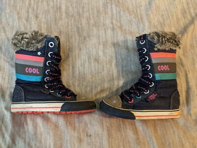 Mädchen Next Navy High Top Sneaker Größe 5 EUR 22