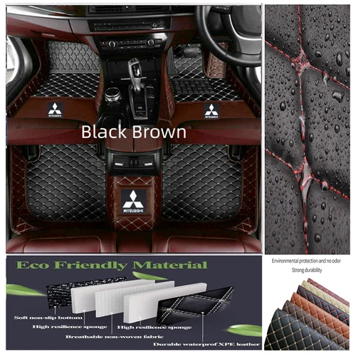 For Mitsubishi All Models Car Floor Mats Luxury Custom Waterproof Pad Carpets - Imagen 28 de 41