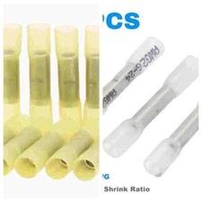 Waterproof 26-8AWG Heat Shrink Butt Wire Splice Connectors Seal Crimp Terminals