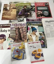 Lot of 20 Assorted Crochet Mags/Leaflets/How-To