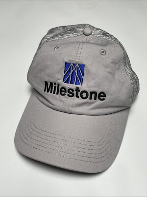 Milestone Construction Indianapolis Indiana Mesh Adjustable Trucker Hat CLEAN