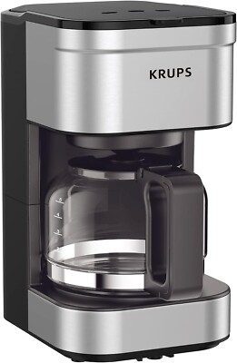 Simply Brew Compact 5 Cup Coffee Maker: Stainless Steel Design, Pause & Brew Fun