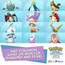 Any Pokémon Shiny or Non for Brilliant Diamond  Shining Pearl Competitive 6 IV