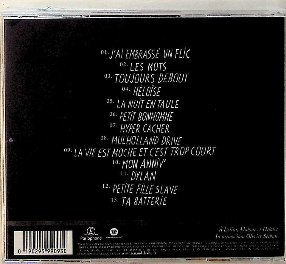 Renaud -Self Titled / Same -Nouvel Album CD -NEW -2016 (Toujours Debout) - Image 2 of 2