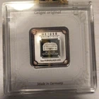 Geiger Edelmetalle 1 Oz Silver Bar .999 Silver Feinsilber In Square Assay Toning