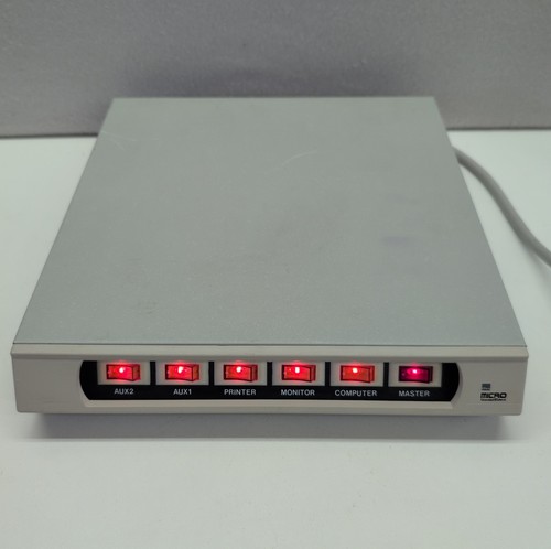 Vintage Computer Power Controller 5 Outlet Surge Protector w/ Phone & Fax