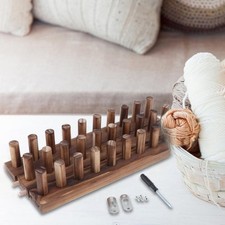 Wooden Loom Frame Adjustable Size Hand Knitting Kit Chunky Knit Blanket Kit