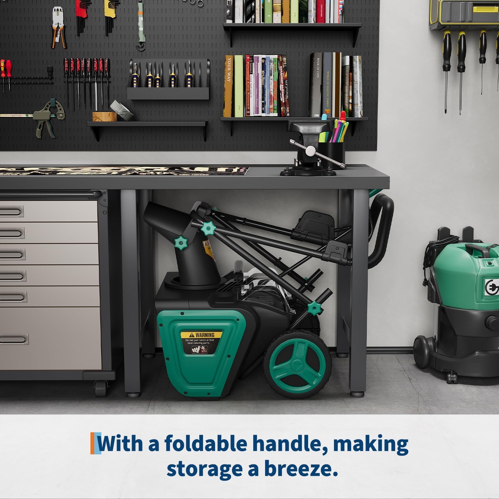 20V LED Cordless Snow Shovel Battery Snow Blower w/4.0Ah Battery & Charger 20"