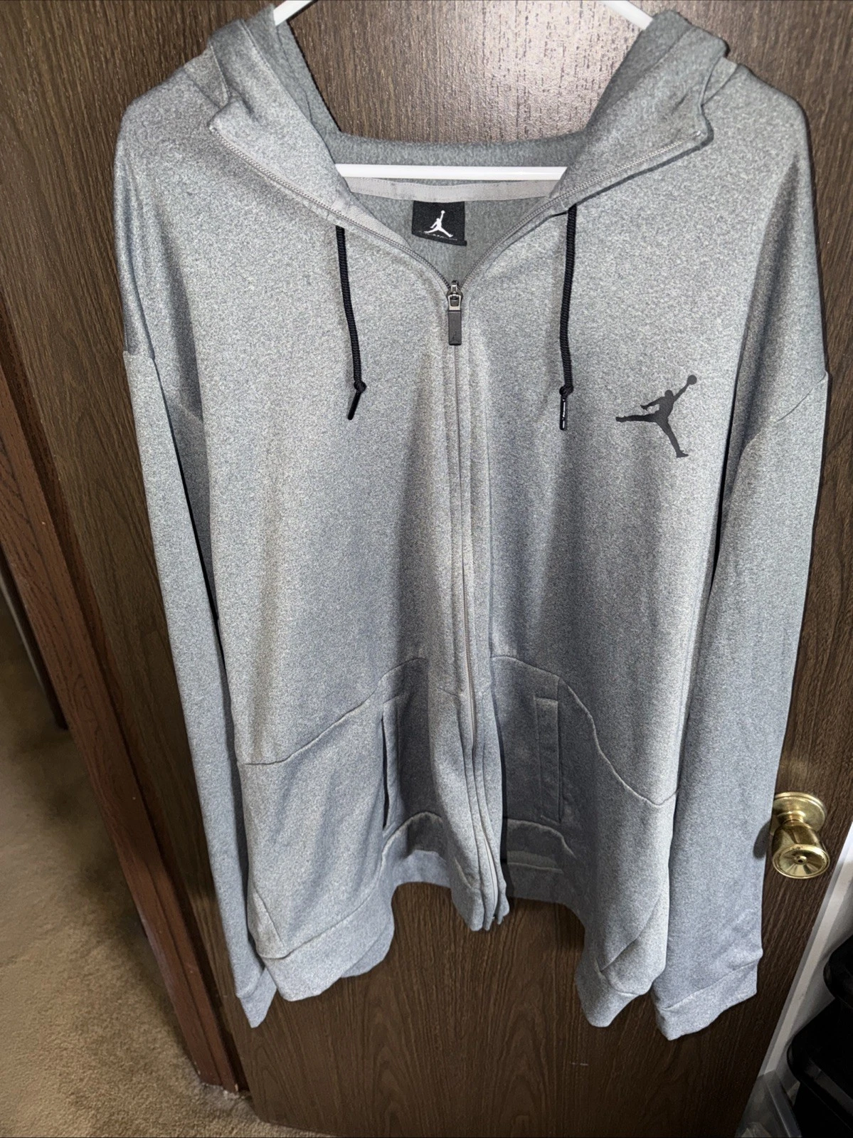 Jordan Fleece Hoodie Sweatshirt Men Size 4XL Gray Full Zip Thermal Lightweight
Opens in a new window