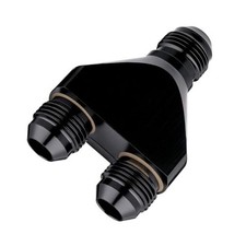 8AN Male to Parallel Exit Dual 8AN Male Y Block Fitting 8AN to 2 x 8AN