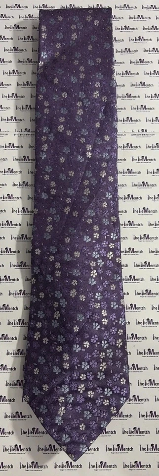 THE MEN’S STORE BLOOMINGDALE’S Corbata Diseño Floral Púrpura 3.25”(Nueva Sin Etiquetas) Foto 2 de 3