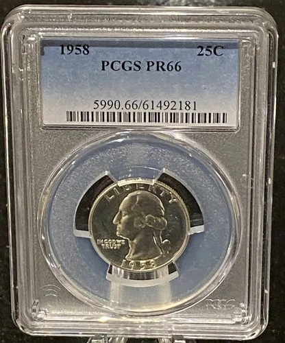 1958-P PCGS PR66 WashingtonQuarter Silver