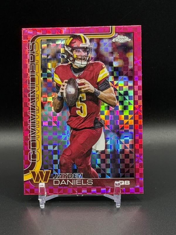 Topps 2025 Topps Chrome Jayden Daniels #295 Pink X-Fractor Washington Commanders
