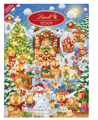 LINDT Holiday Teddy Bear Chocolate Candy Advent Calendar 6.3 oz 4/2027 Seasonal