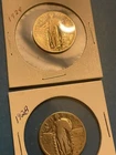 1928 & 1929 Standing Liberty Silver Quarters