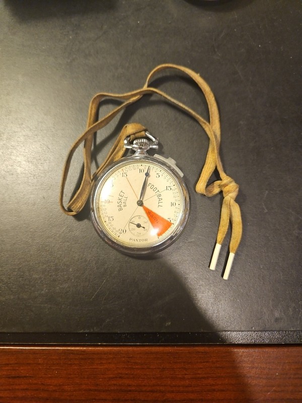 VINTAGE Pastor Referees Football Basketball Sports Time Pocket Stopwatch 